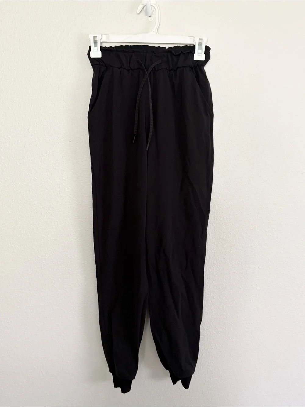 Lululemon Womens Size 0 Stretch High Rise Jogger Athleisure Gym Yoga Black